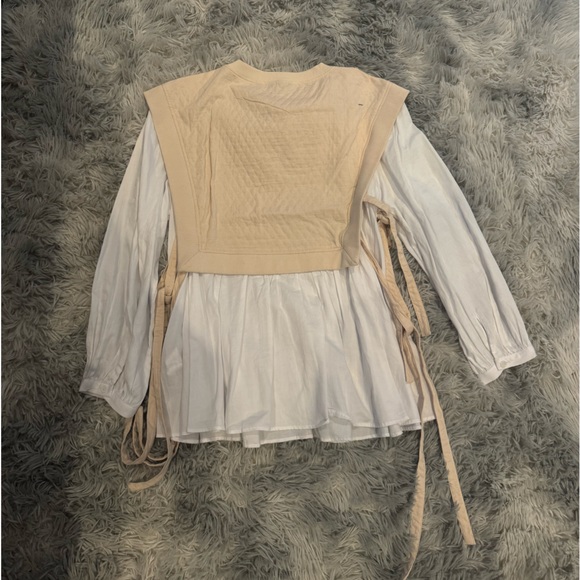 Zara Linen Side Tie Blouse - Picture 2 of 3